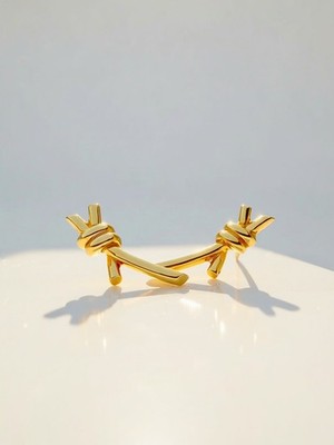 18 Karat massiv Gold Knoten Ohrringe Statement Ohrringe 23 mm