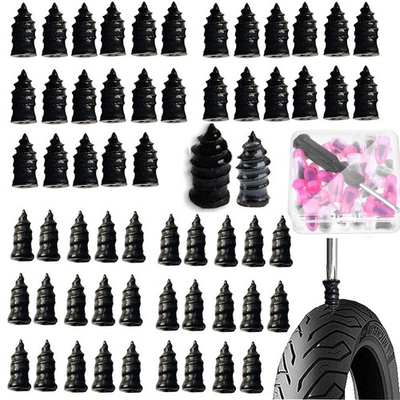 #ad 60Pcs Tire Repair Rubber Nail Screw Tire Plugs Quick Puncture for Car Tru $31.47