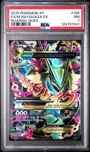 2015 Pokemon XY Roaring Skies M Rayquaza Ex Full Art #105 NM PSA 7 Ultra Rare