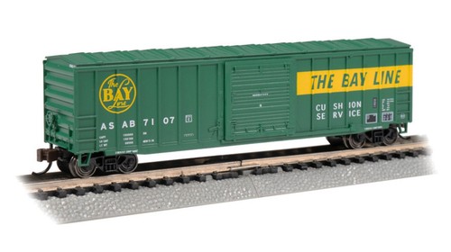 Bachmann - ACF 50'6" vagón de carga con refuerzo exterior - The Bay Line #7107 escala N | Condition: New