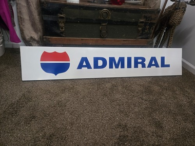 #ad ADMIRAL GAS PUMP SIGN ORIGINAL MINT CONDITION NOS $299.99