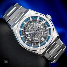 Zenith Defy Classic 95.9000.670/78.M9000 41mm Titanium Skeleton Dial Box Papers
