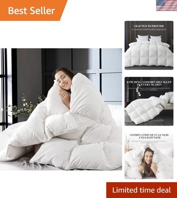 Ultra Soft King Size 106x90 Cotton Comforter with Down Fiber - Eco-Friendly