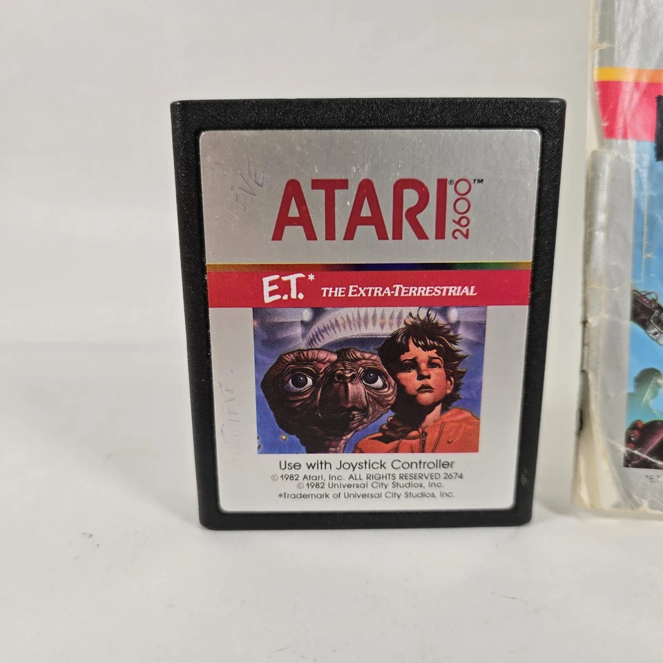 ET Extra Terrestrial Atari 2600 carrello e gioco manuale (manuale danneggiato) - Immagine 2 di 4