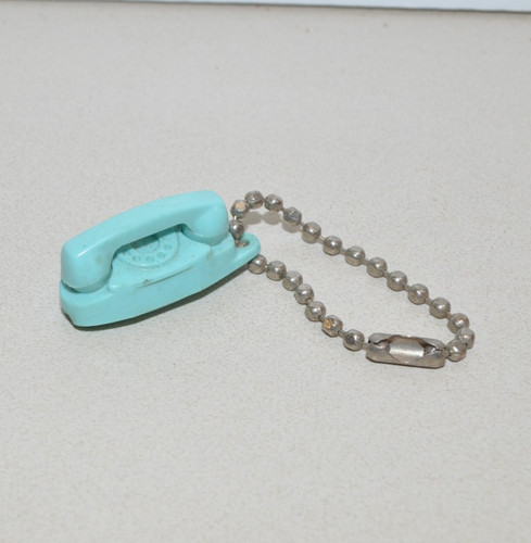 Vintage 1959 ADVERTISING KEYCHAIN The Princess Phone Retro Teal