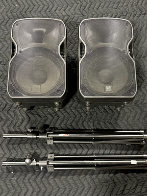 #ad Pair of Alto TS 115A 15 inch Powered Speakers with Speaker Stands $350.00