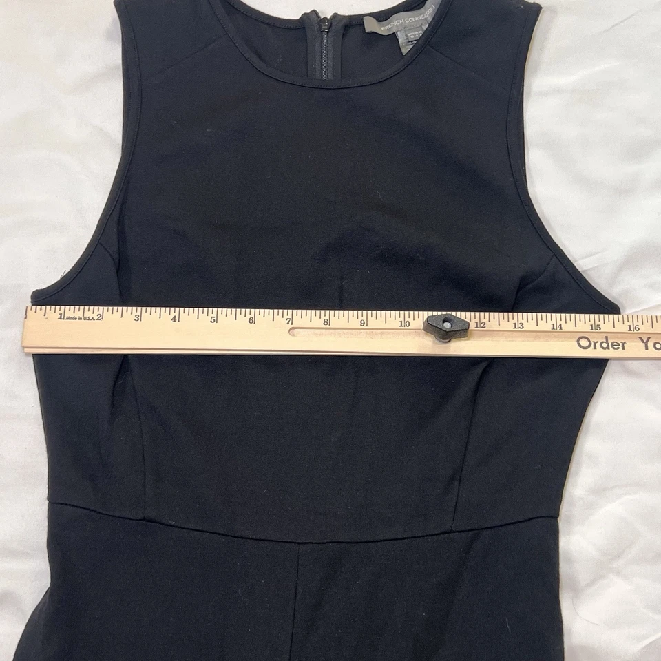 French Connection Jumpsuit Size 6 Black Sleeveless Lula Stretch Ankle Classic - Image 4 of 4