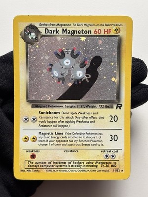 Pokémon TCG Dunkles Magneton - Team Rocket Set 11/82 - Rare Holo Vintage Karte WOTC