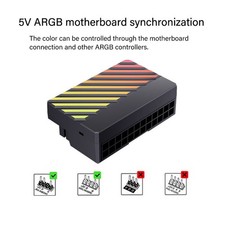 ARGB Lighting Adapter For 24PIN Power Featuring 90 Degree Neat Wiring