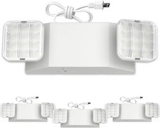 4 Pack Emergency Lights With Battery Backup Ac 120v Two Head Adjustable Led 4 Pack Emergency Lights With Battery Backup Ac 120v Two Head Adjustable Led