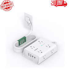 10FT Surge Protector Power Strip with 8 Outlets and 4 USB Ports