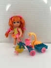 Liddle Kiddles Tracy Trikediddle Skediddle Trike Wagon Pusher Hair Bows Mattel