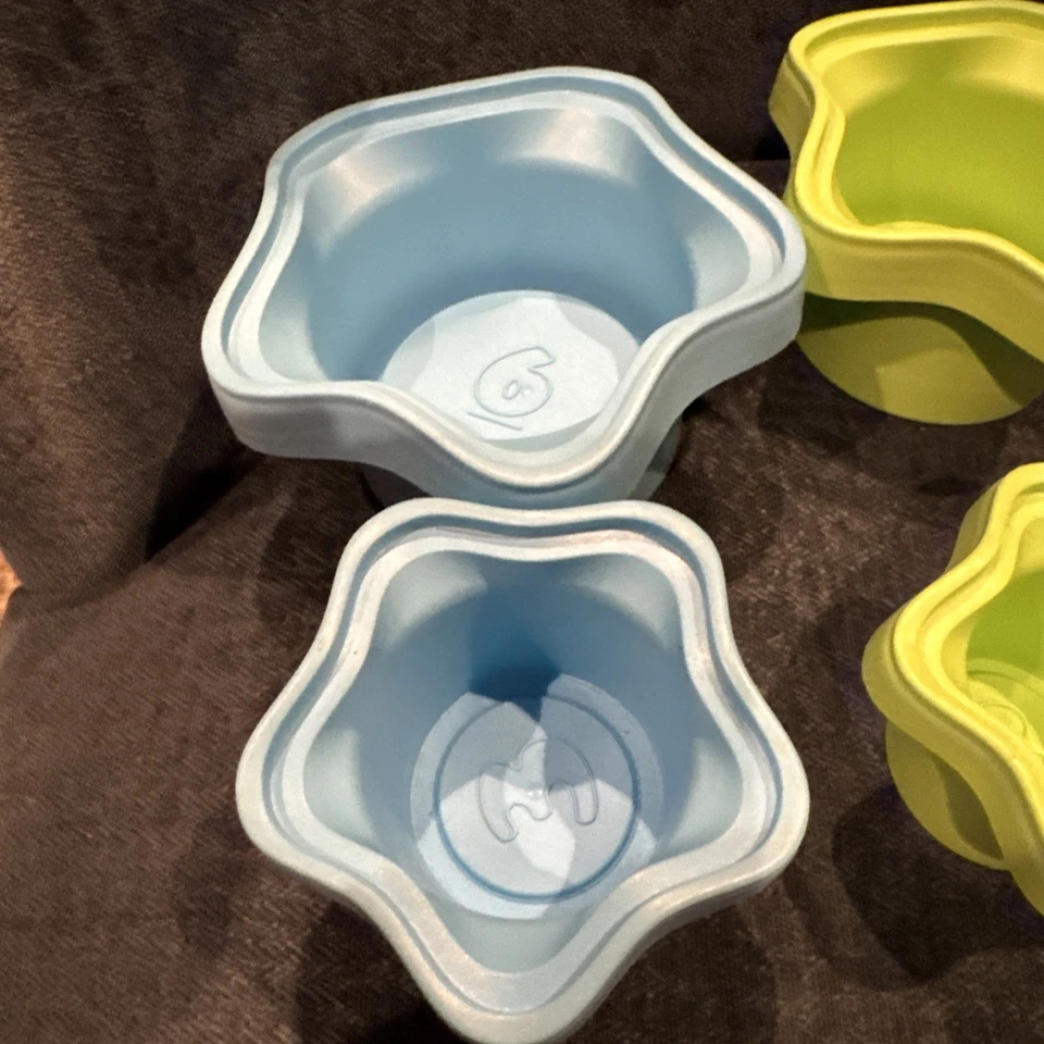 My First Green Toys Stacking Cups Stars Made In USA Clean - Image 3 of 4