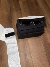 CHANEL Sunglasses Black White Shield Runway CC Logo Limited Authentic 