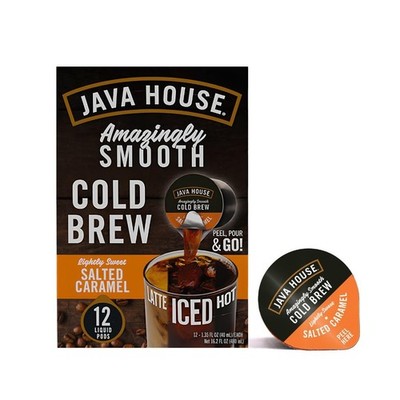 Java House Cold Brew Coffee Concentrate Single Serve Liquid Pods, Peel and Pour,