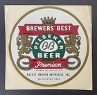 Vintage 1940’s August Wagner Brewers Best Pilsner Beer Window Transfer Decal — photo 1