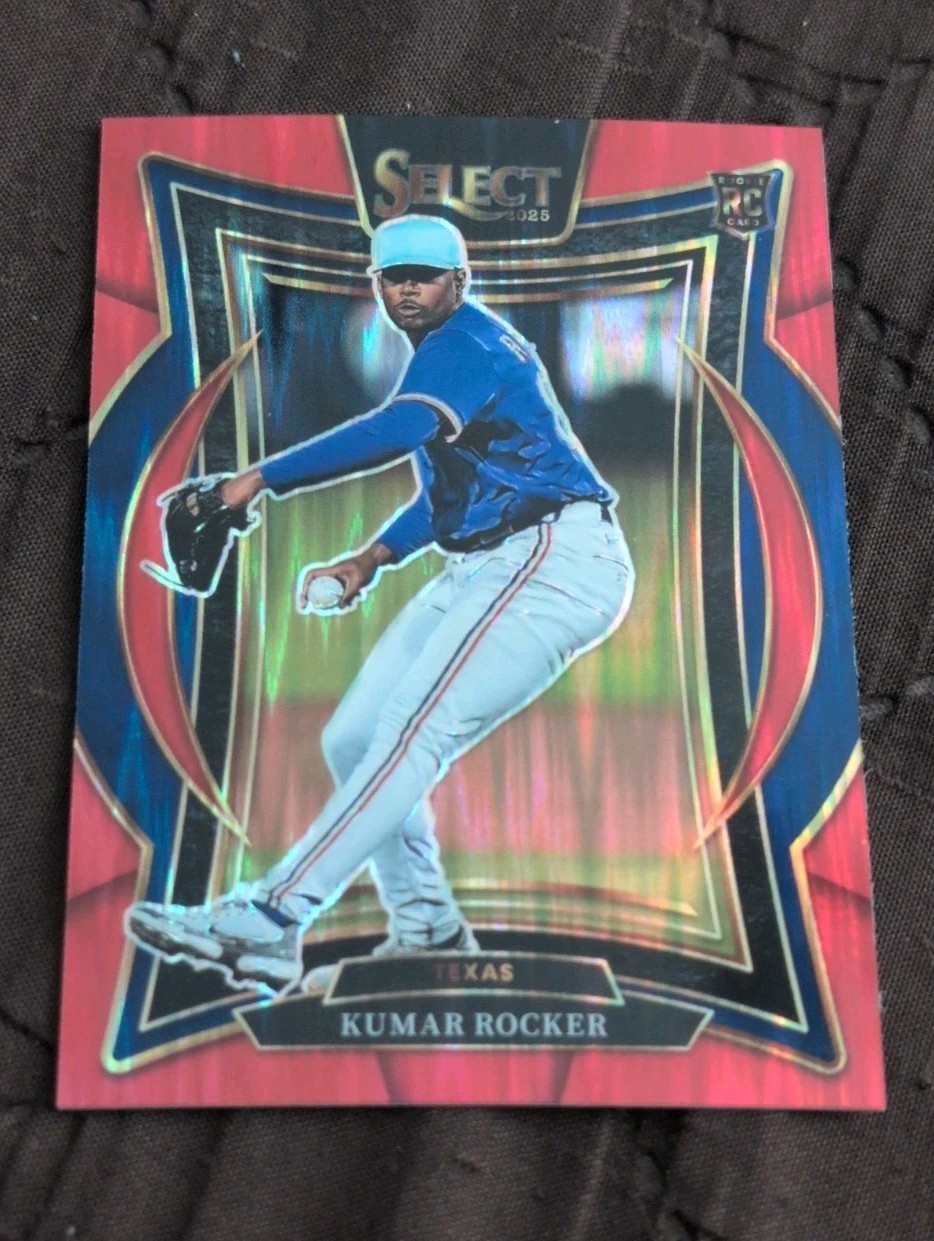 2025 Panini Select #61 KUMAR ROCKER RC Concourse Red Prizm /299
