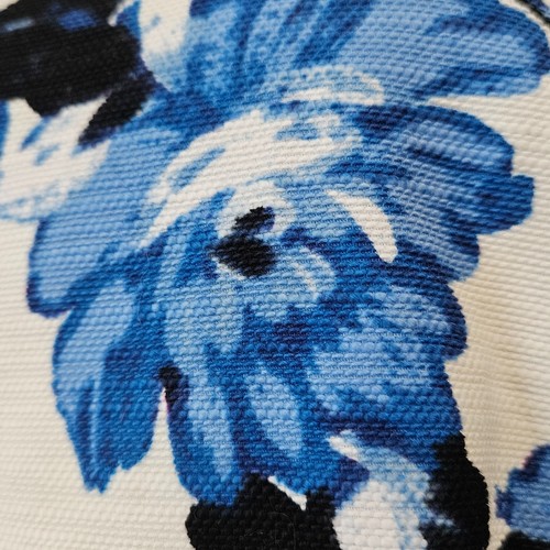Talbots Größe 14 Baumwolle Polyester creme blau Blumenmuster Freizeit Damen knielang Su - Bild 16 von 24