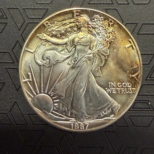 1987 American Silver Eagle $1 – BU Brilliant Uncirculated – Toner!