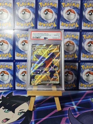 2025 POKEMON DRI EN-DESTINED RIVALS ULTRA RARE #215 CYNTHIA'S GARCHOMP EX PSA 10