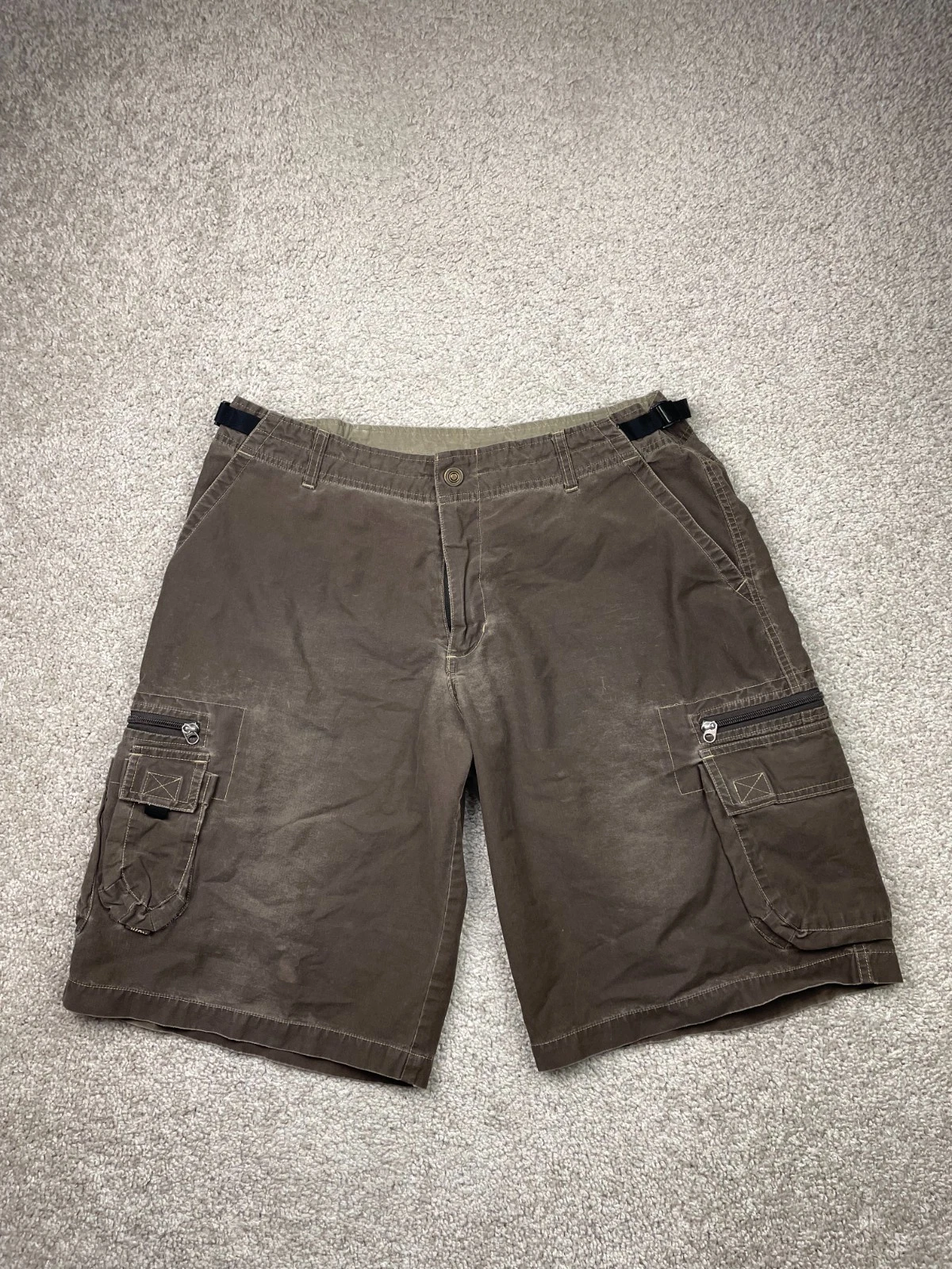 Kuhl Z Cargo Technical Shorts Mens XL Brown Patina Dye Hiking Gorpcore Trek
