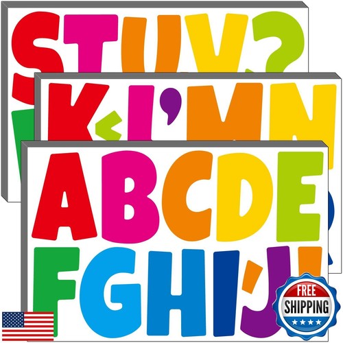 Bemeol 288 Piece Letter Stickers 24 Sheets 3 Inch Bulletin Board Letters for