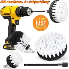 4 Pcs Drill Brush Car Detailing Kit with Extend Attachment Soft Bristle Power US