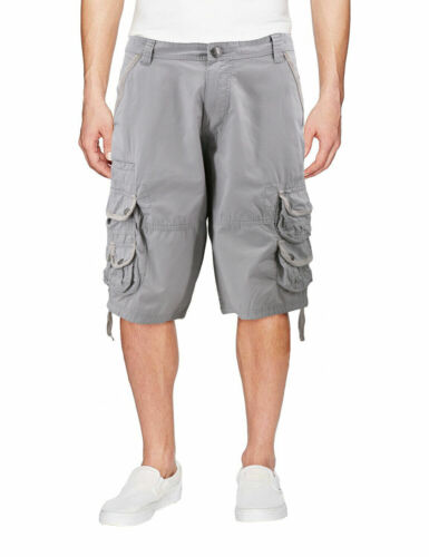 MSLM Men's Relaxed Fit Multi Pocket Cotton Casual Military Cargo Shorts - Picture 6 of 7