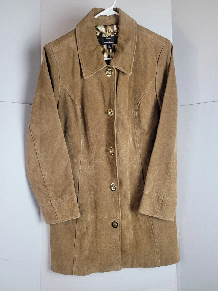 Chaqueta Dennis Basso 100% Cuero con Forro Leopardo 100% POLIÉSTER Talla S Foto 2 de 4