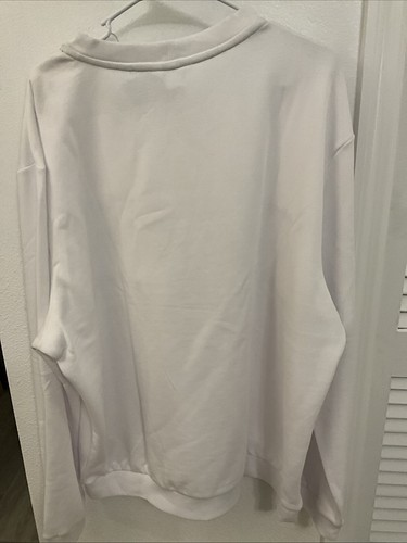 NEU! CALVIN KLEIN HERREN 2XL WEISS RUNDHALS LANGARM Logo SWEATSHIRT - Bild 2 von 4