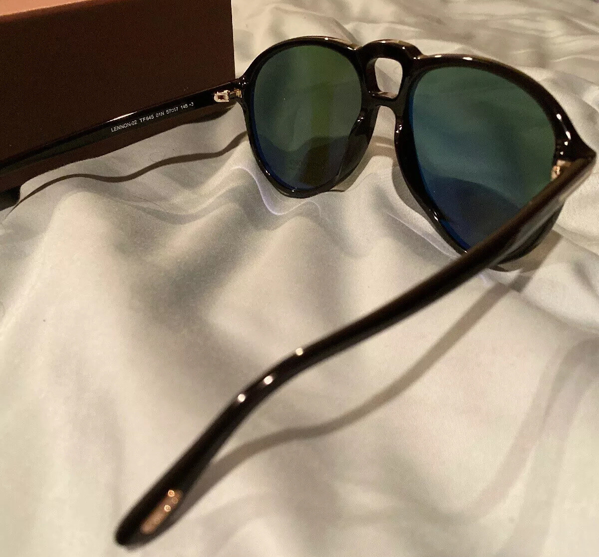 Tom Ford - Lennon Sunglasses - Occhiali da Sole Pilot in Acetato - FT0645 - Nero TOM FORD FT0645 56N 57 Lennon-02 Havana Sunglasses Green Lens main image 3
