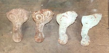 4 Antique Cast Iron Claw Feet For Clawfoot Tub Bath Eagle Claw & Ball