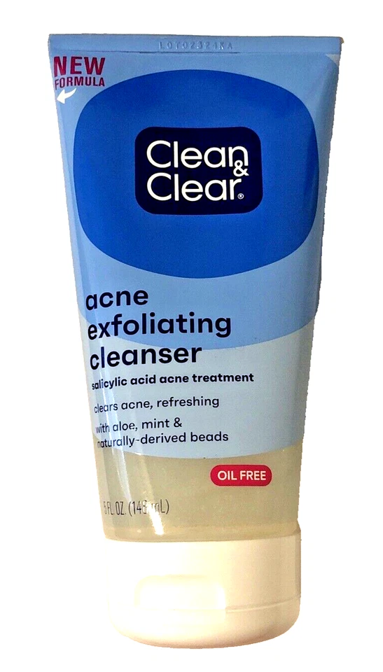 Limpiador exfoliante para acné limpio y claro sin aceite con aloe y menta 5 fl oz lote de 2 Foto 2 de 4