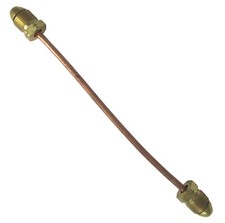 New 12" Copper Propane Gas Pigtail – POL Male x POL Male – Regulator to Tank