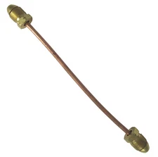 New 12" Copper Propane Gas Pigtail – POL Male x POL Male – Regulator to Tank
