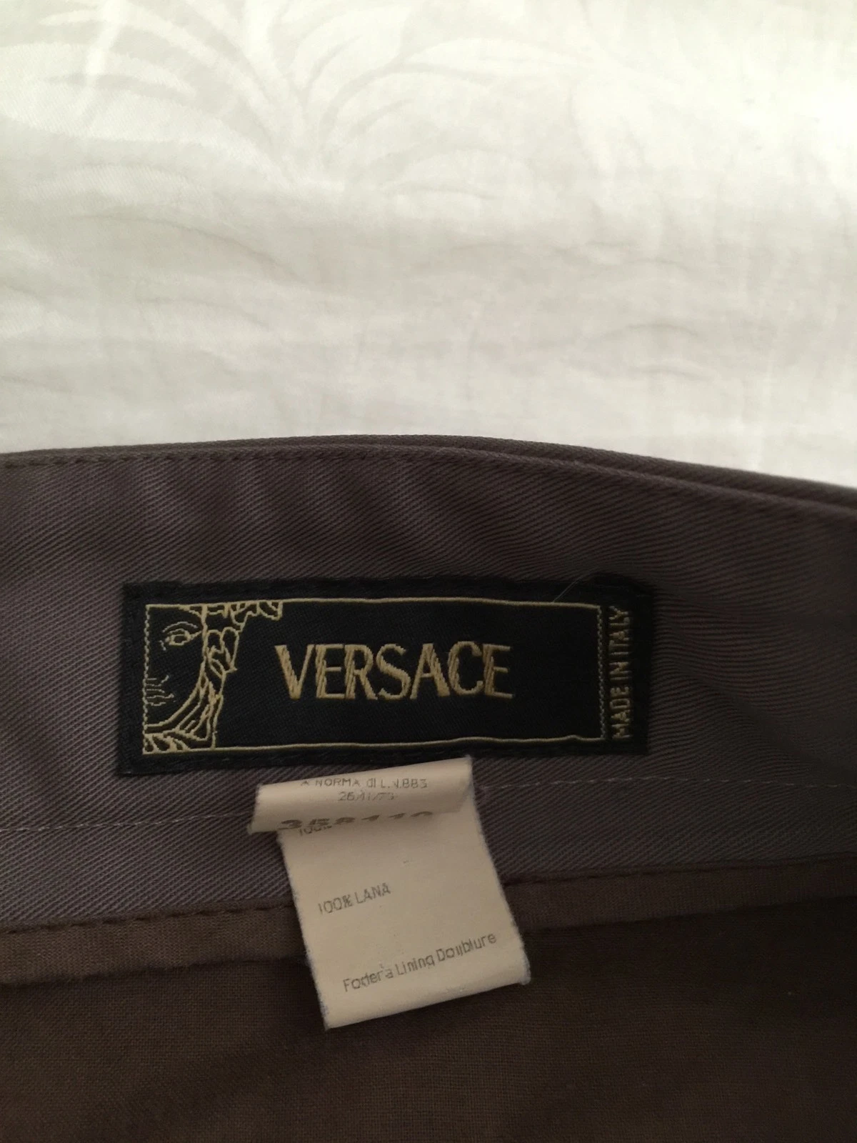 Pantaloni abito uomo beige lana Versace US 32 IT 48 ottime condizioni
