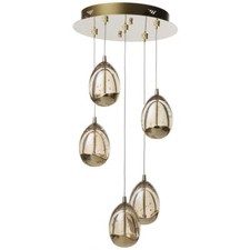 Image of Visconte Bulla Ceiling Pendant Cluster Integrated LED 5 Light Fitting - Gold