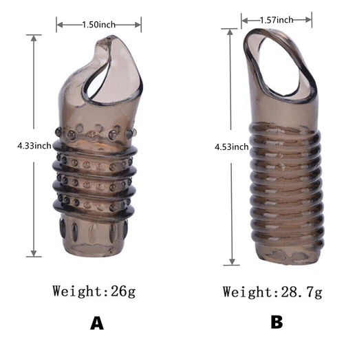 2pcs Penis Sleeve Cock Dick Cover Penis Sheath Condom Extender for Men Sex Toys  - Picture 9 of 10