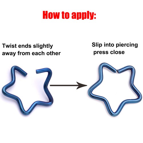 Surgical Steel Star Daith Ring Helix Ring Cartilage Tragus Ring Hoop Earring - Imagen 2 de 7