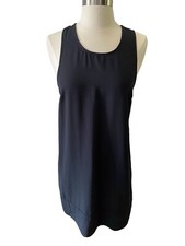 Leith Black Midi Dress Knit Scoop Neck Side Sleeveless Size Small