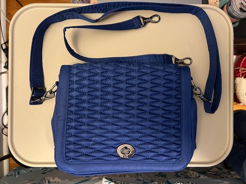 Lug Presto Crossbody Bag - Blue Quilted with RFID - Two Adjustable Straps