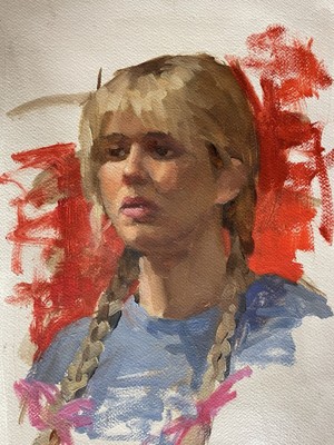 Portrait Study: oil on canvas 11x14 woman