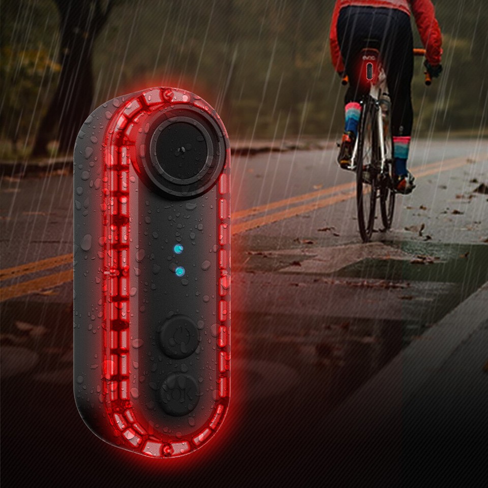 Bicycle Tail Light Camera Recorder 1080P HD DV Camera Taillight 3400mAh