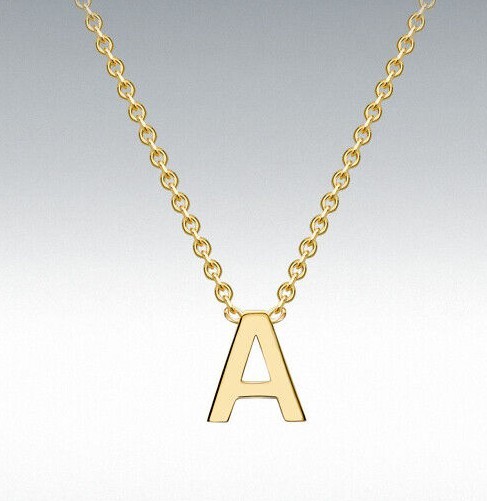 Gold Initial Pendant Initial Necklace Wholesale Wholesale 18K Gold