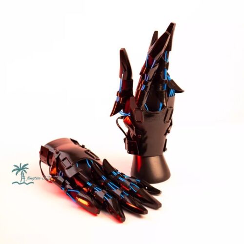 Cyberpunk mechanische leuchtende Ritterrüstung Unisex Handschuhe Spiel Peripheriegeräte cool - Bild 2 von 9