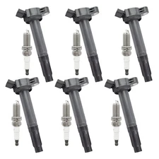 6pcs Ignition Coil & Spark Plug For 2007-2018 Lexus 3.0L 3.5L 5.0L 4.6L 5.7L V6