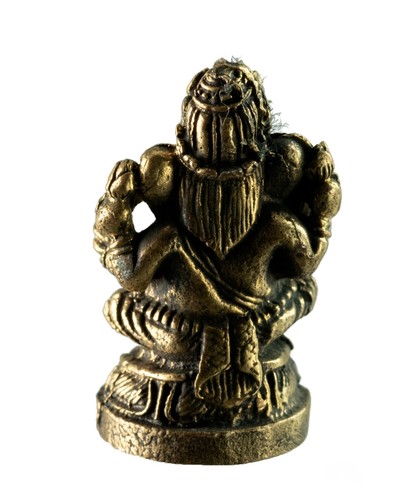Statuette Ganesh Figurine Ganesha Dieu hindou Amulette Thailande Elephant 3690 - Picture 5 of 6