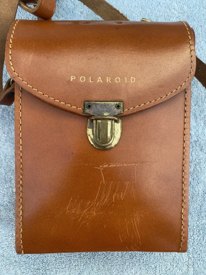 Estuche de cuero para cámara Polaroid interior púrpura Foto 2 de 4