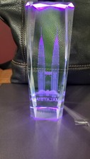 Crystal 3D engraved Mayaysia Petronas Twin Towers Paperweight