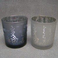 Gilde Windlicht Teelichthalter Seaworld 2Er-Set Glas Blau Silber Edel Modern
